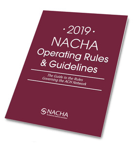 slanted 2019 NACHA Rules cover